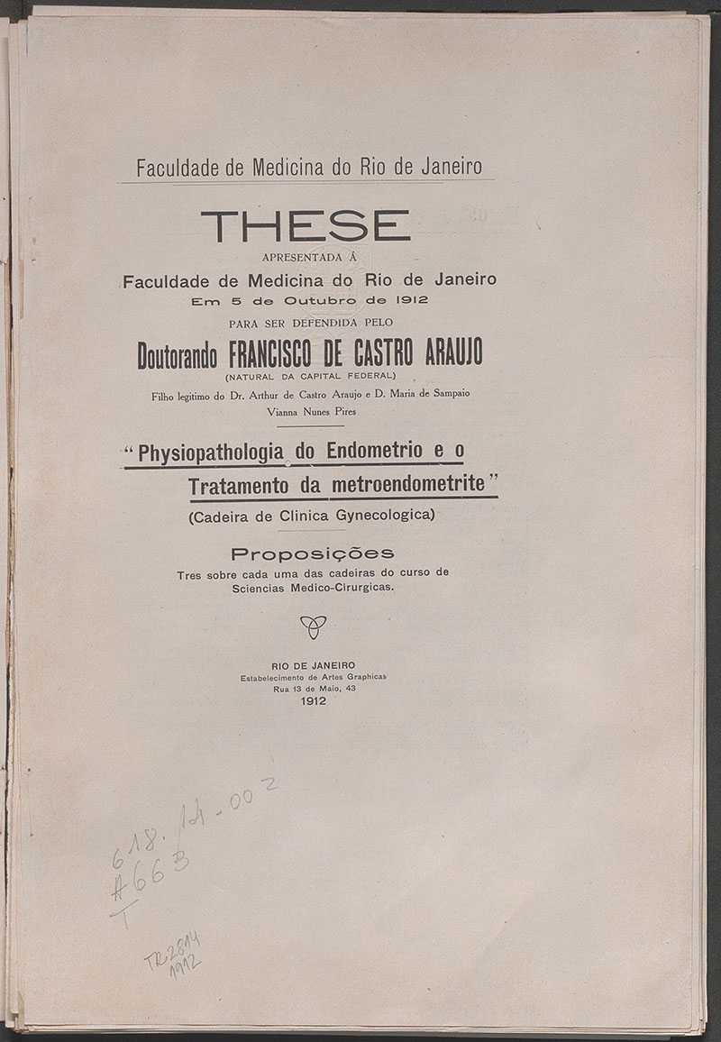 Imagem da obra Physiopathologia do endometrio e o tratamento da metroendometrite