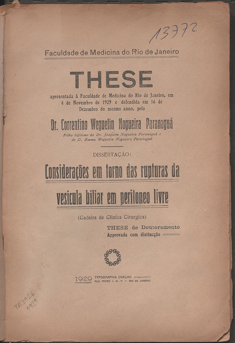 Imagem da obra Considerações em torno das rupturas da vesicula biliar em peritoneo livre