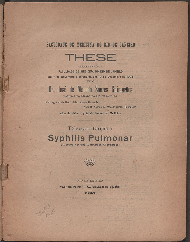 Imagem da obra Syphilis pulmonar