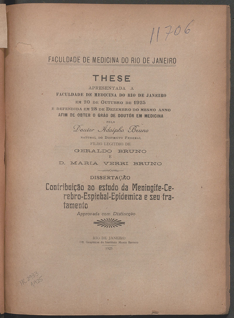 Imagem da obra Contribuição ao estudo da meningite-cerebro-espinhal-epidemica e seu tratamento