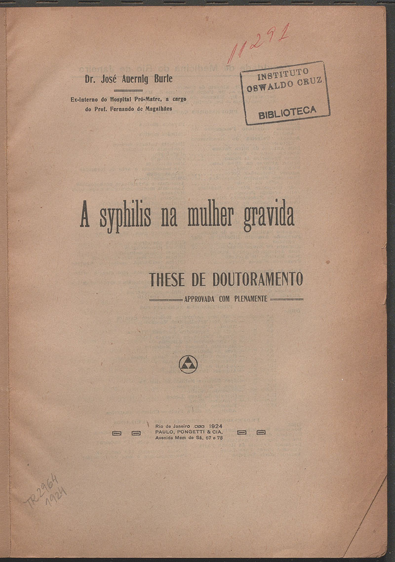 Imagem da obra A syphilis na mulher gravida