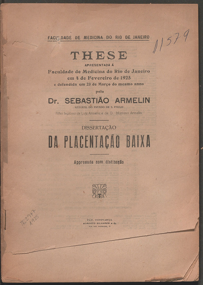 Imagem da obra Da placentação baixa