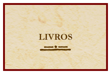 um quadrado com bordas estilizadas e ao centro a palavra livros