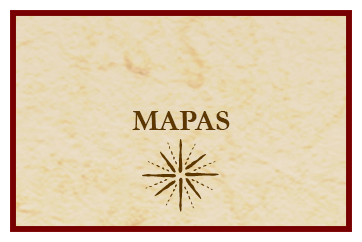um papel antigo com linhas formando meridianos que fazem lembrar um globo e no centro escrito Mapas